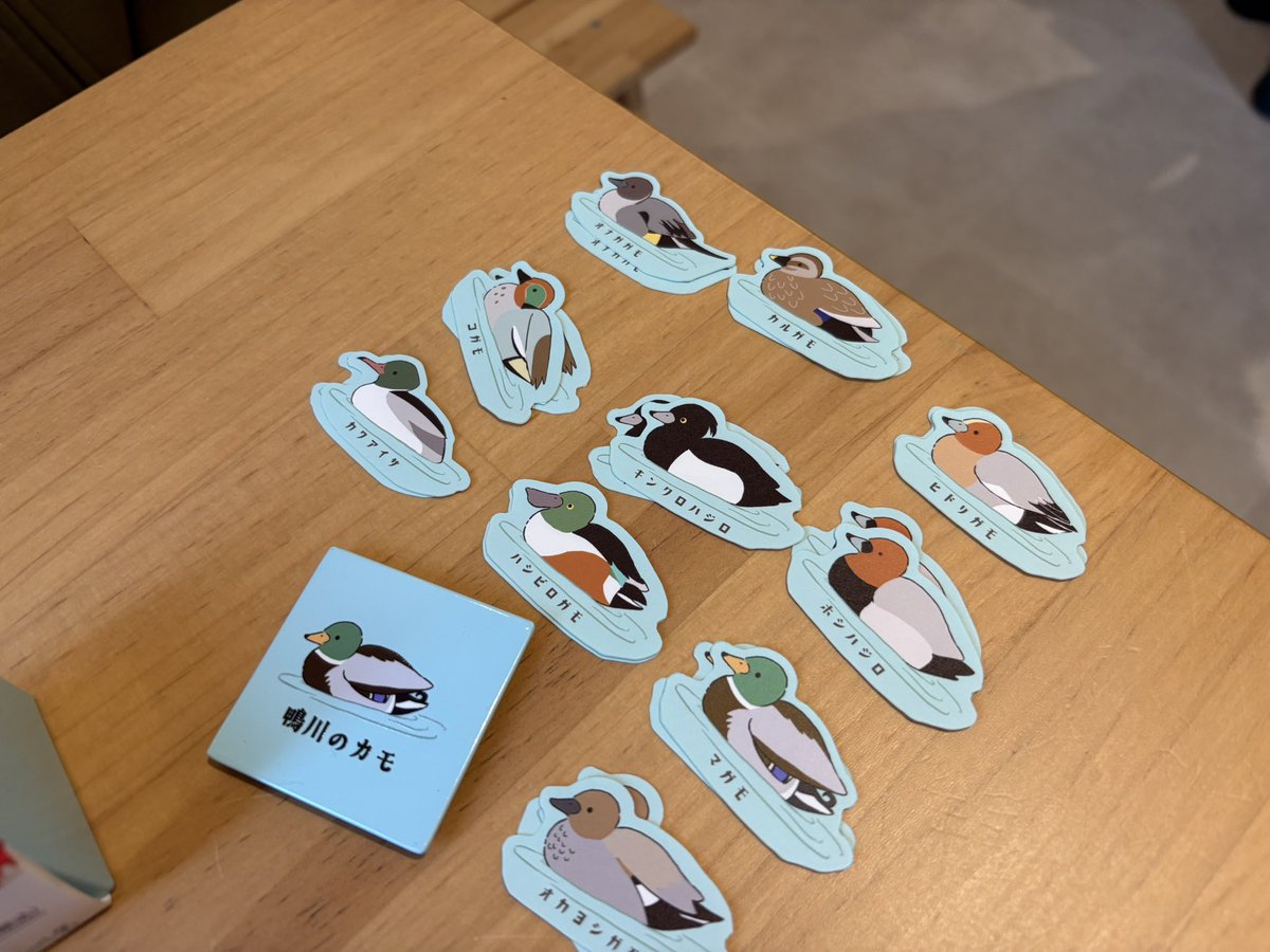 □かもさん このシールがあれば、鴨川にいる10種類のカモさんを判別できる