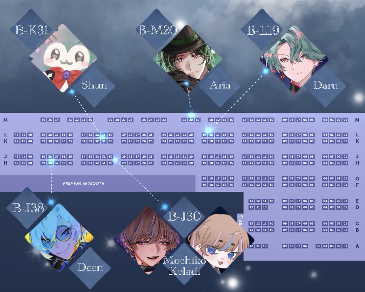 We are hosting a BY THE BEAT stamp rally for cf!
Rules on first image 🙌 ✨

🌌Participating artists  💫
Shun #shunshaoo(IG)
Daru #darldnife (ig)
mochiko #myoruisan (ig/X)
kkeladii #kkeladii  (IG) 
Deen #amypinx (IG)
Aria #ariasama_ (IG/X)

#bythebeat #comicfiesta2025 #btb