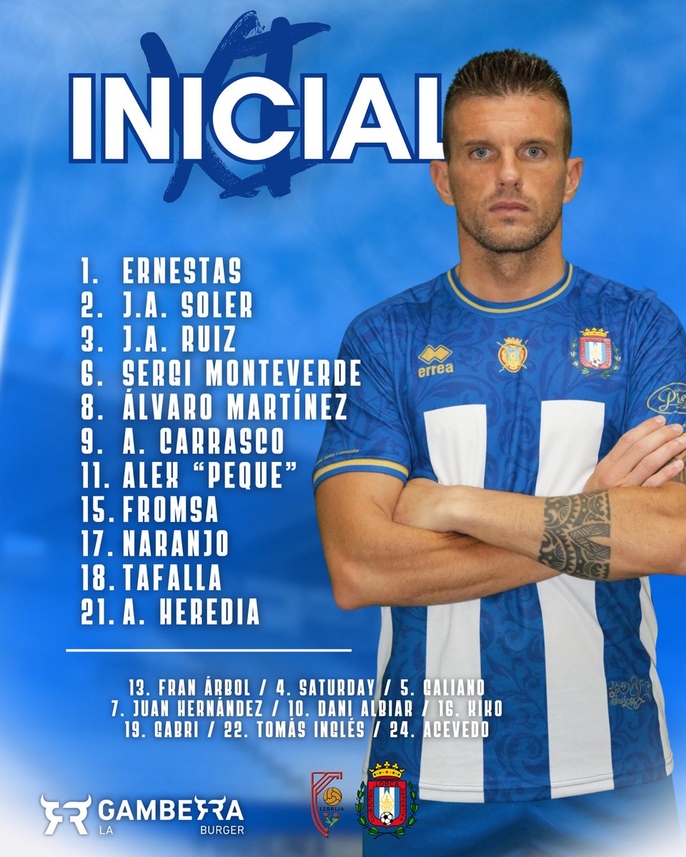 📋 ¡𝗘𝘀𝘁a 𝗲𝘀 𝗻𝘂𝗲𝘀𝘁𝗿𝗮 𝘼𝙇𝙄𝙉𝙀𝘼𝘾𝙄𝙊𝙉 🆚 <a href="/CAAntoniano/">Club Atlético Antoniano Grupo Velázquez</a>!

#AntonianoLorcaDeportiva  
#SoloySiempreLorcaDeportiva