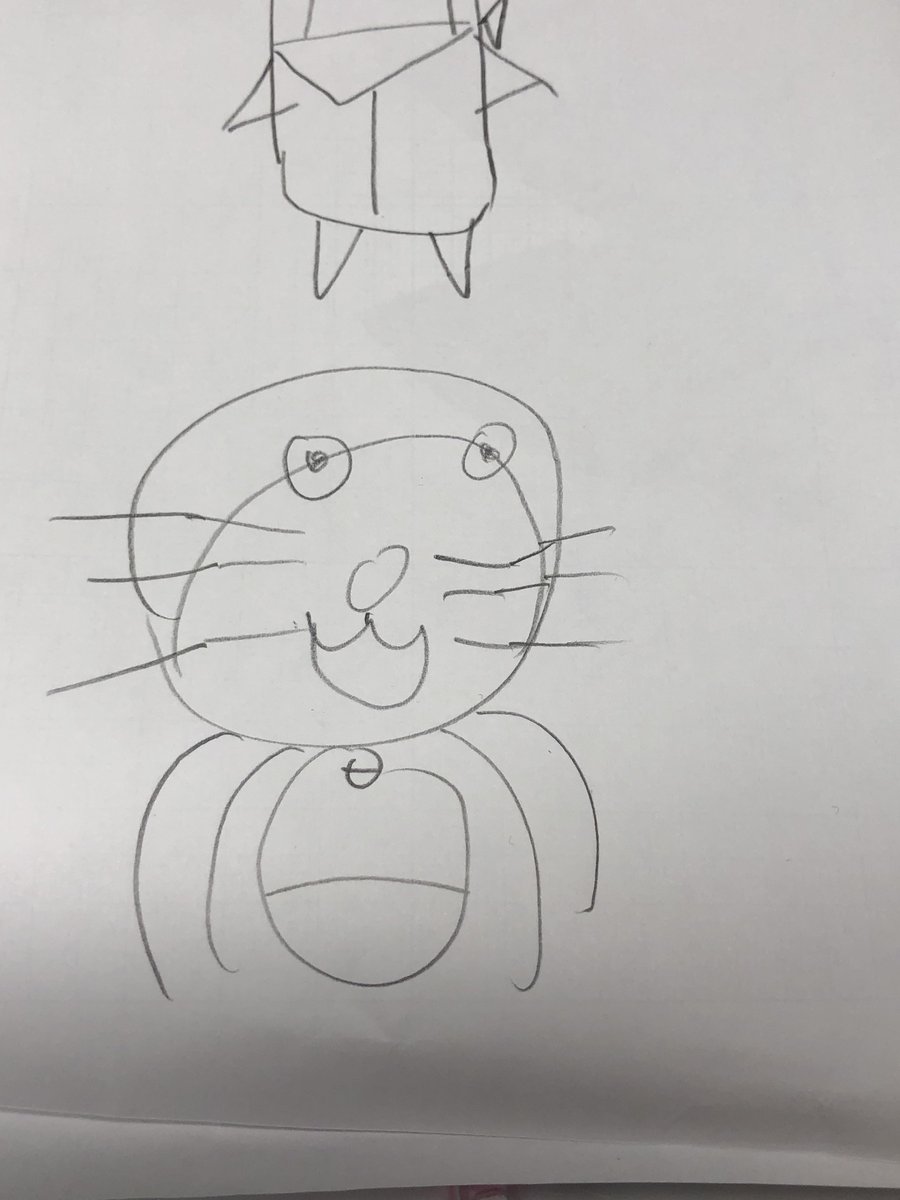 うろ覚えで描いたトラ 旦那がうろ覚えのドラえもん描いたんやけど破壊力高すぎる