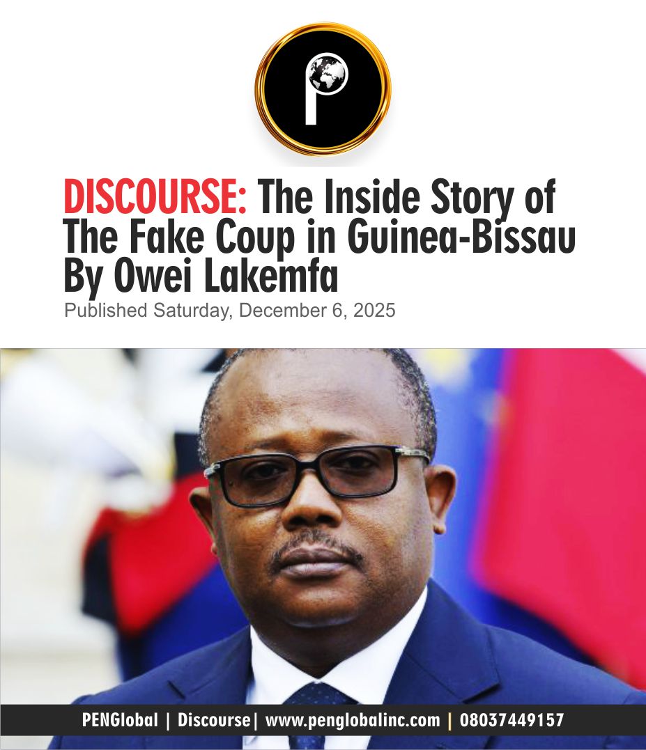 PENGlobal Discourse 
THE INSIDE STORY OF THE FAKE COUP IN GUINEA-BISSAU, By Owei Lakemfa

Umaro Mokhtar Sissoco Embalo, on 26 November, sat in his office as the President of Guinea-Bissau. As a retired General, the 53-year-old knew when he was beaten.
penglobalinc.com/the-inside-sto…