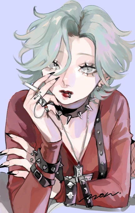 パンクお姉さん #イラスト #創作 #ファッション