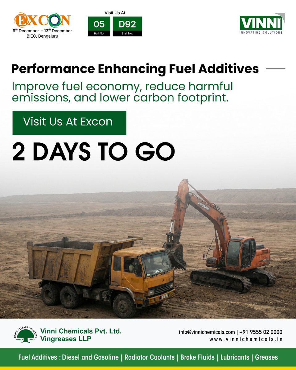 VinniChemical12's tweet image. Vinni Chemicals performance-enhancing fuel additives improve fuel economy, reduce emissions, extend engine life and deliver reliable engine efficiency and lower cost of ownership for heavy-duty equipment.
#VinniChemicals #FuelAdditives #EngineEfficiency #FuelEconomy