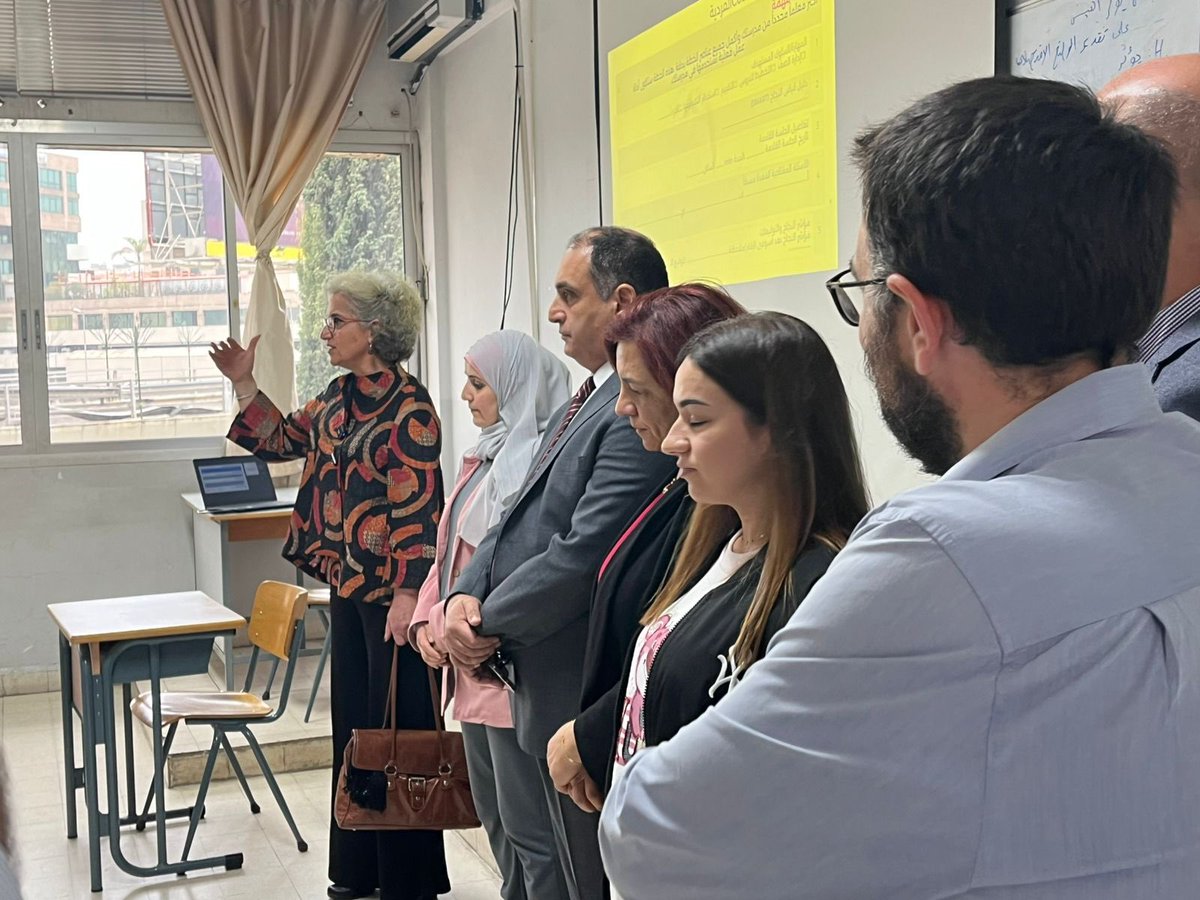 AbrassAntoine's tweet photo. Interesante visita de la Ministra de Educación, Dra. Reima Karami, al programa de formación de directores y directoras de escuelas oficiales en la Universidad Libanesa, donde participo como formador. Un paso importante para seguir fortaleciendo el liderazgo educativo en el país. https://t.co/uXnKBTaqLQ