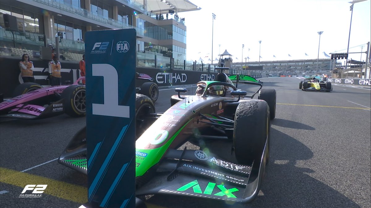 Formula2's tweet image. He's been here before 😏

@JoshuaDuerksen1 wins the Abu Dhabi Feature Race 🥇

#F2 #AbuDhabiGP