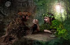 #folkloresunday 
HOLLY KING
..and the Oak King, battle to reach supremacy over dark and light, and the changing seasons. As we approach the Winter Solstice towards the end of December, the Oak King will suceed..Spring not far away..