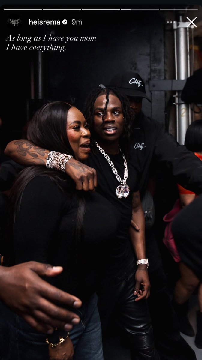 “As Long I Have you Mom, I have everything” — Rema Via IG Story ❤️ 🦇