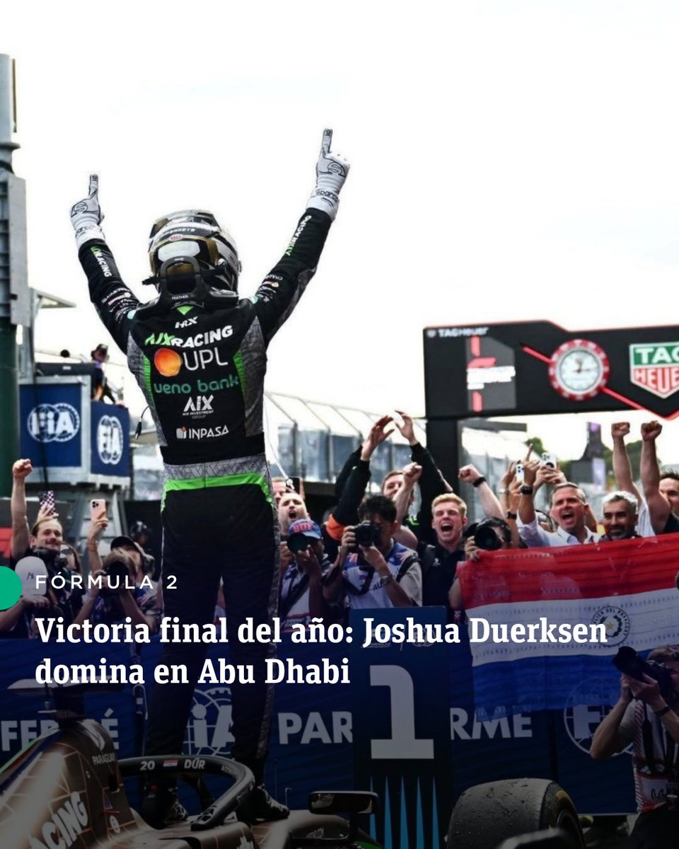 ABCDeportes's tweet image. 🏆 VICTORIA EN ABU DHABI 🇦🇪 PARA JOSHUA 🇵🇾

@JoshuaDuerksen1 lo hizo de nuevo: largó desde P8 y aun así se quedó con la victoria en la carrera principal de la F2 en la última fecha del año 💪🏼🏁¡Imparable! 🚀 #F2 #AbuDhabiGP

📲 abc.com.py/deportes