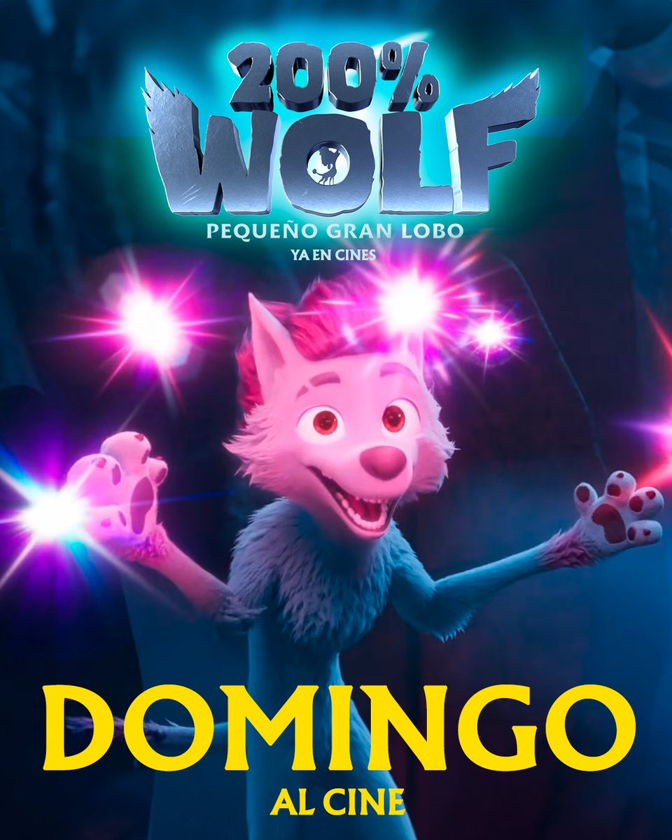 Hoy domingo, todos al cine para disfrutar de "200% Wolf, pequeño gran lobo", el plan perfecto para este segundo día puente. 🎄🍿
Prepara a tu manada y tus mejores aullidos, que la diversión ya está en cines de toda España . ¡Os esperamos! 
#200WolfPequeñoGranLobo #CinedeAnimación