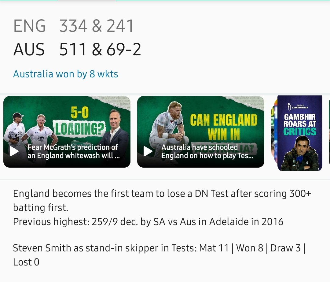 Another record added to the list..
Eng skipper's woes continue.. this is why one should be measured in their responses in press interviews and not say something like this until after the series is wrapped up.