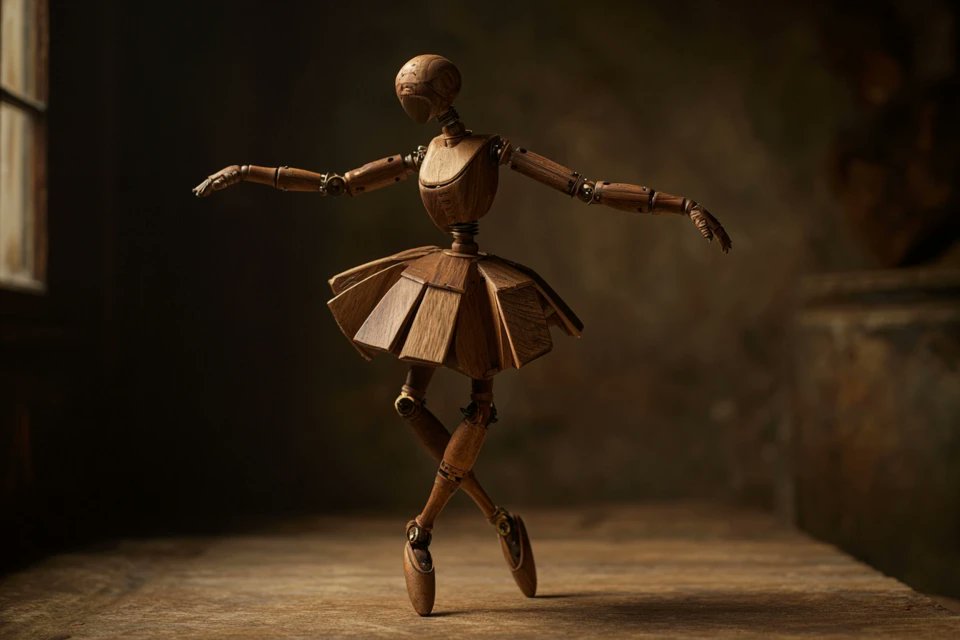 Wooden automaton prompt set