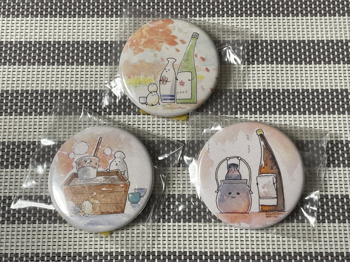 缶バッチのイラストはポストカードかミニ色紙で欲しいかなー。額装して