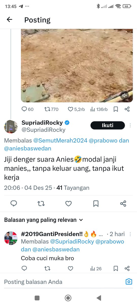 iFir17's tweet photo. @SemutMerah2024 @SupriadiRocky @prabowo @aniesbaswedan Iya cuci dulu. Sekarang 2025. Udah pemilihan presiden 2x. https://t.co/DREd3rG5uo