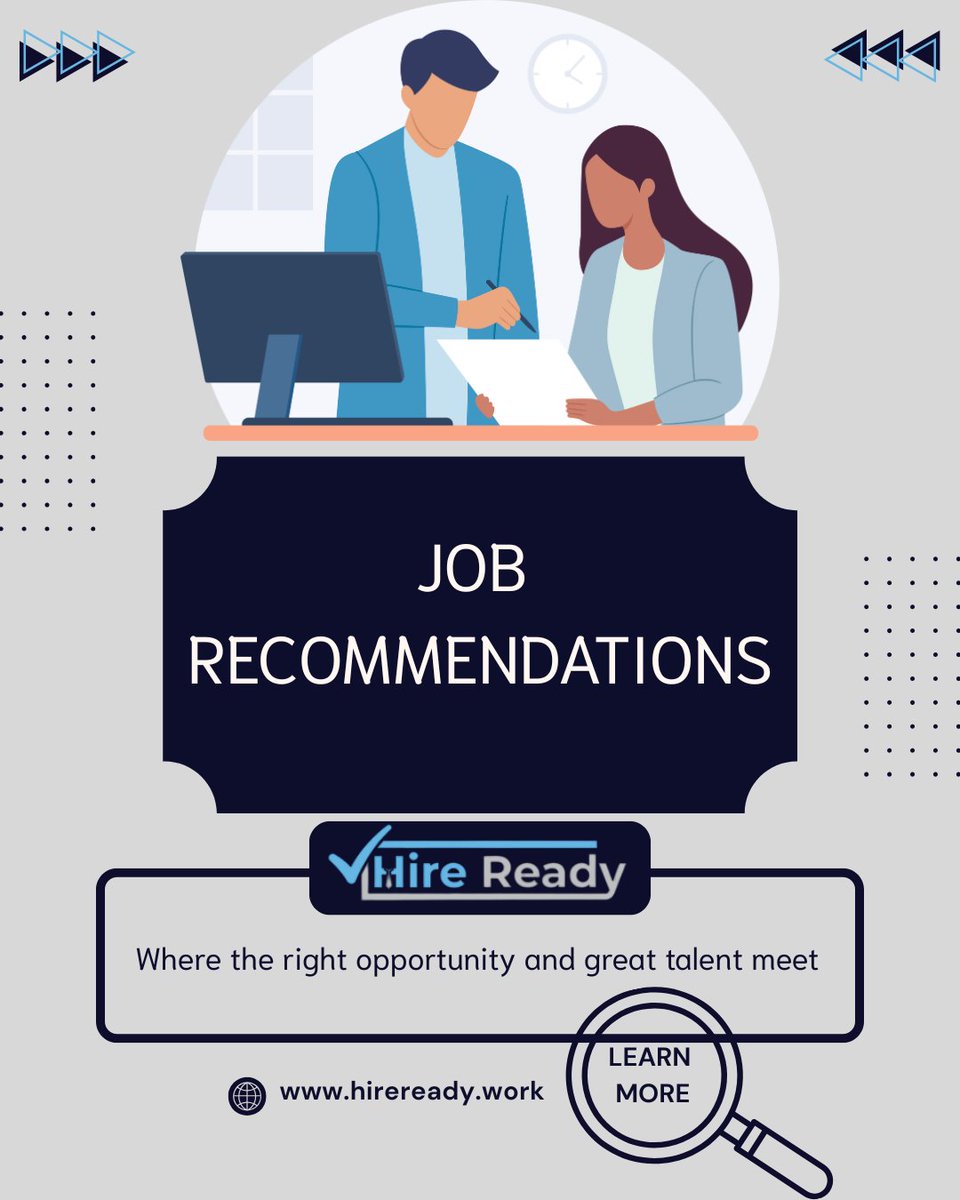 hireready111219's tweet photo. Get job recommendations tailored to your career path.
Right roles. Real opportunities.
#HireReady #JobSearch #CareerTips #JobMatch https://t.co/Tb61GhAXld