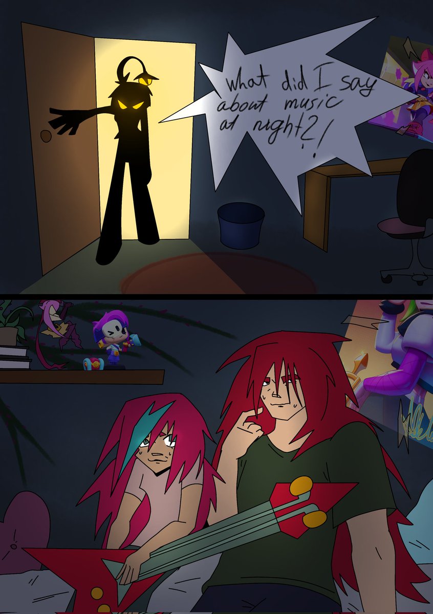 Don't make jokes at night! or wake up Lily! 
#draclily 
#BrawlStars 
#lilybrawlstars 
#dracobrawlstars