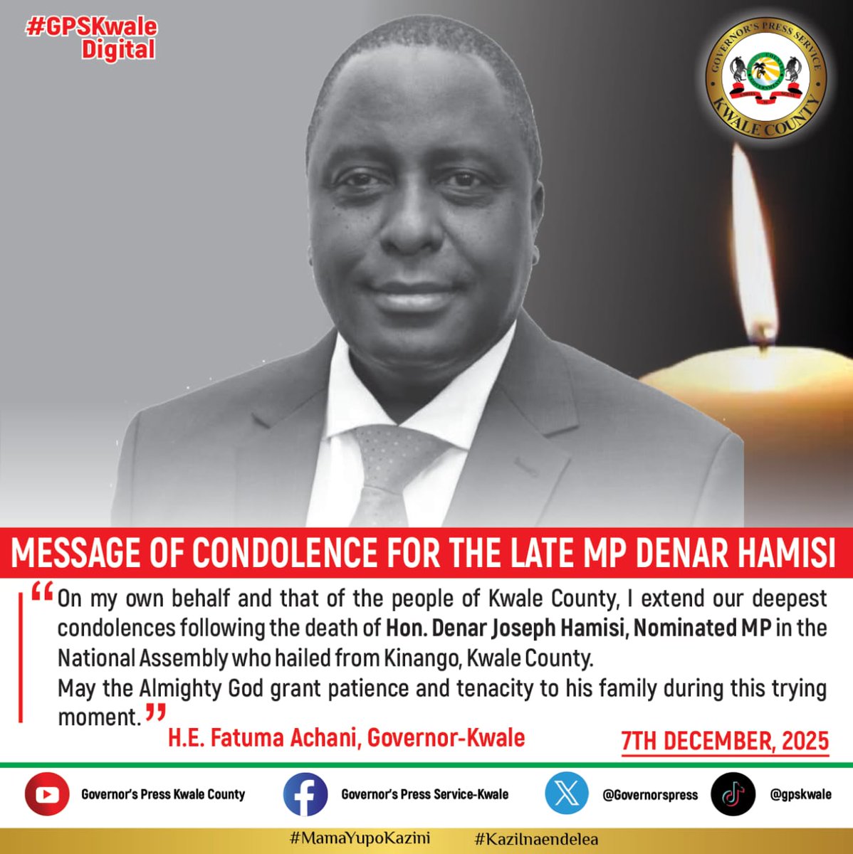 COUNTY GOVERNMENT OF KWALE OFFICIAL PAGE tweet media