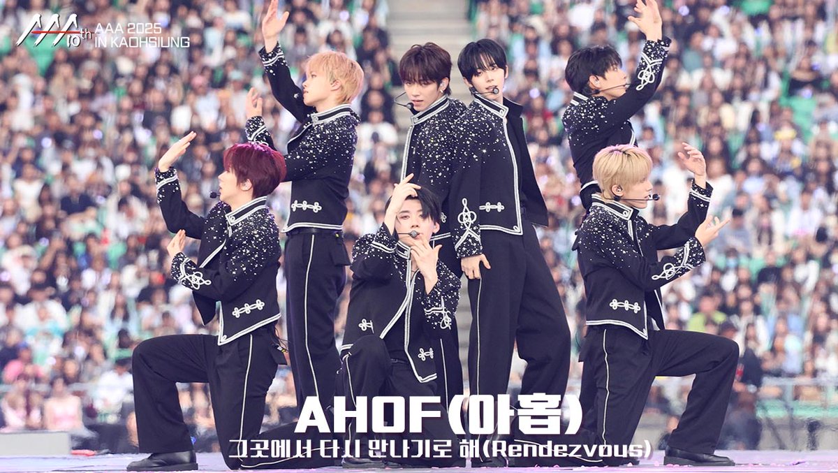 STARNEWS_AAA's tweet photo. [#AAA2025] 🎥 AHOF(아홉) '그곳에서 다시 만나기로 해(Rendezvous)' | 4K Stage | 

📎https://t.co/guSMOqoCVN

#AAA2025 #2025AsiaArtistAwards
#AAA2025_KAOHSIUNG #AAA_10th https://t.co/iwDt8Mi86j