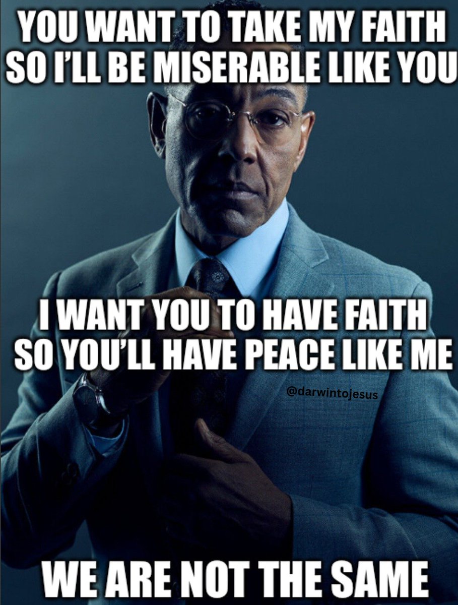 darwintojesus's tweet image. Completely different