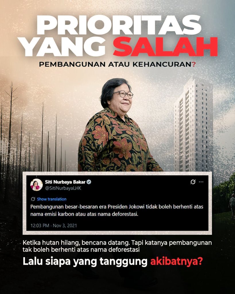 Banjir bandang dimanamana Mau sampai kapan Tuntut pertanggungjawaban Jahatnya Siti Nurbaya atas Bencana Lingkungan Hidup ini 🗣️