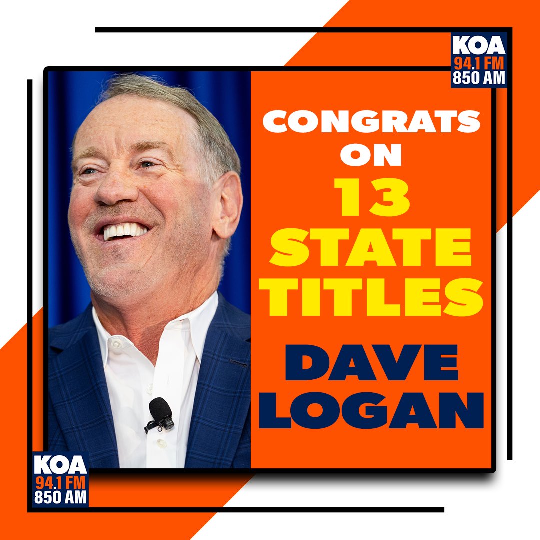 KOAColorado's tweet image. 1️⃣3️⃣ state championships! 🤯

Please join us in congratulating our very own Dave Logan! 👏