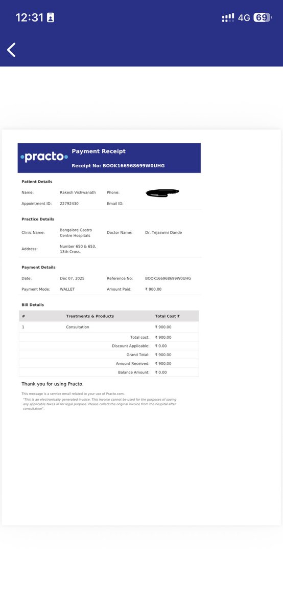 rakeshvis's tweet photo. @Practo @MoHFW_INDIA @minmsme I want to highlight inability of apps like Practo to address grevience. They don’t even have a helpline number on website to contact. I have been charged same amount by clinic as well. And Im not able to contact Practo helpline. Pathetic!! https://t.co/OgeI2MNuQU