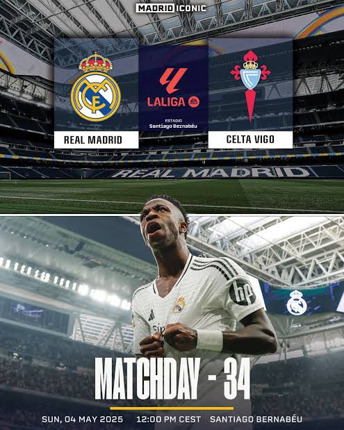 DjLowBa3's tweet photo. PREDICT &amp; WIN!!
Real madrid vs  Celta Vigo
Predict the correct score of today's game

Winners will be credited after the match.

You must be following  and retweet this post to be eligible.

Entry closes at Kickoff https://t.co/JknzIJmrT2