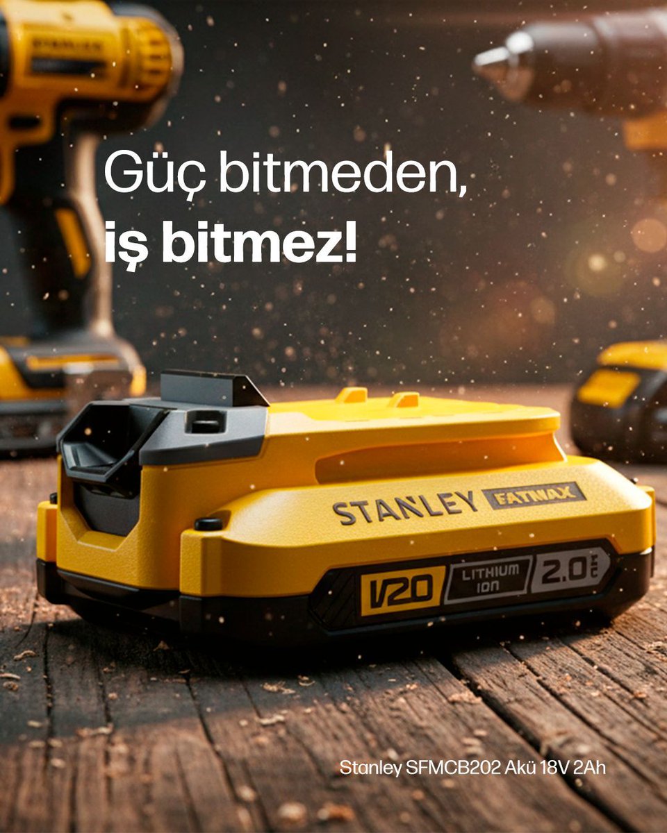 Profesyonel işlerinizde veya projelerinizde en sinir bozucu an, bataryanın yarı yolda bitmesidir. STANLEY FATMAX V20 2.0 Ah Lityum İyon Yedek Akü ile o anlara son verin!

#StanleyFATMAX #V20Power #ElektrikliElAletleri #AlizeBodrum #Stanley
