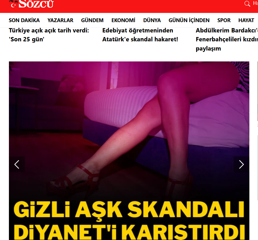 Bu fotoğrafı seçerken gerçekten düşündünüz mü? Aynı zamanda kadına yönelik şiddeti anlatan bu habere bu görseli koyarken ne söylediniz kendinize?
<a href="/gazetesozcu/">Sözcü</a>