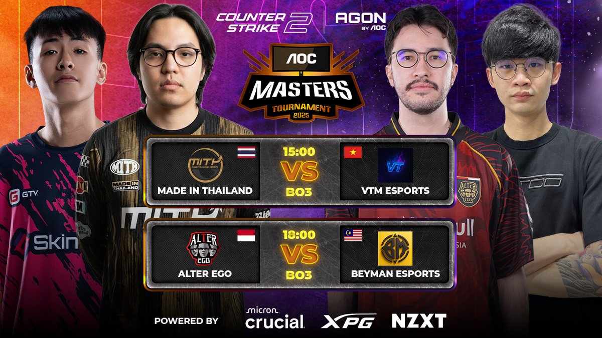 AOC Masters 2025 | Day 2 LIVE – Final Battles: 3rd Place &amp; Grand Finals
Link : facebook.com/share/v/17bGLY…

AOC Masters 2025 のサードプレイス決定戦と、白熱のグランドファイナルが本日ついに激突！
#AOC #AOCMasters2025