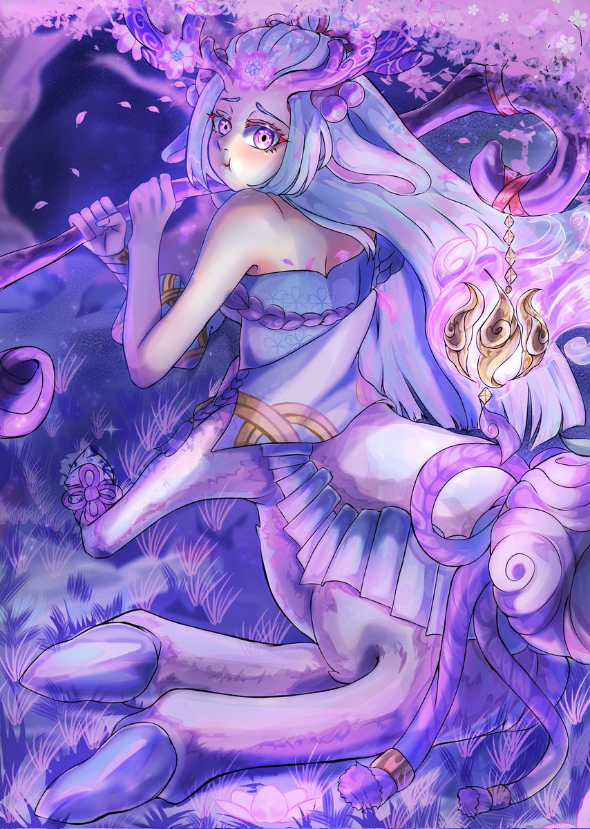 Jeromlight28's tweet photo. Spirit Blossom Lillia Fanart 💜 I think it's too much pink huhuh 
#fanart #LeagueOfLegends #lillia #fypシ https://t.co/D7beWkGKLE