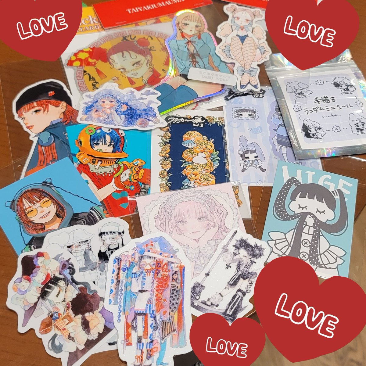 RT @kome8rock: はじめて行ったんだけどいろんな作家さんのステッカー