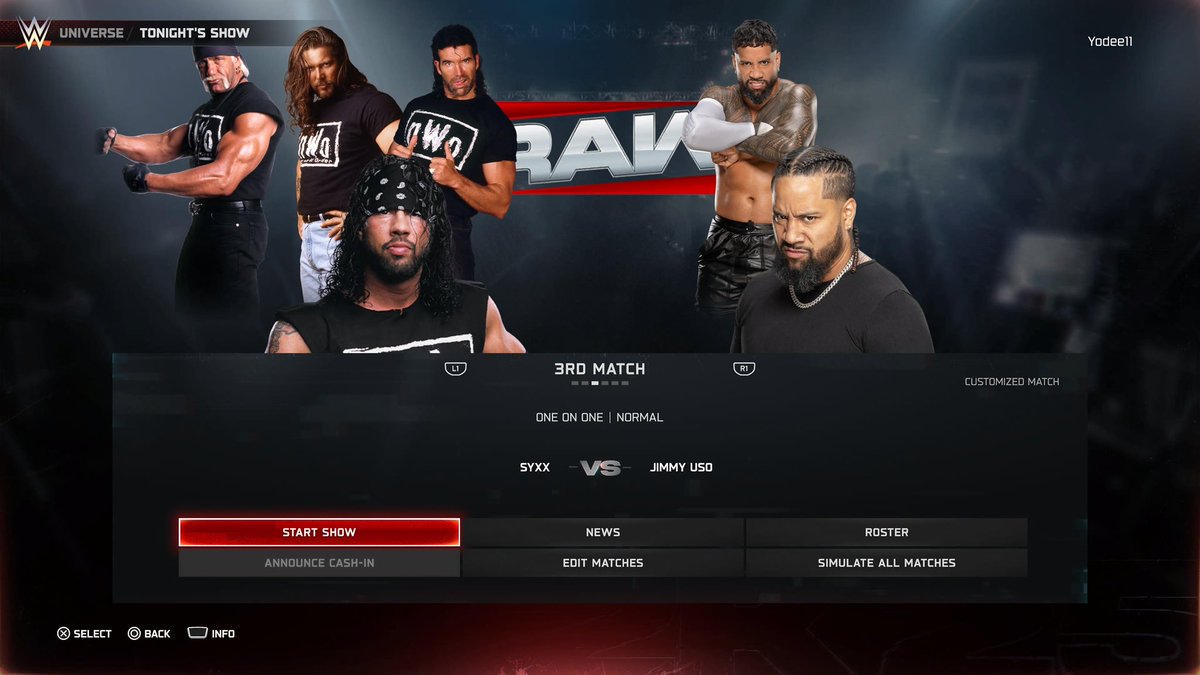 _yodee11's tweet image. #Syxx vs #JimmyUso 

#NWO / #OriginalBloodLine 
#Theusos 

#RawonNetflix 

youtube.com/live/U03Cgihgd…