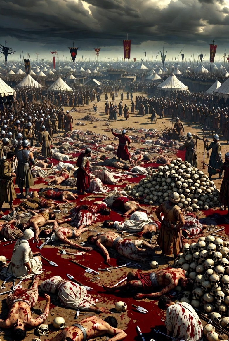 The Genocide They Don't Teach You.

Year: 1398 Location: Delhi Event: In just ONE day, the Islamic conqueror Timur ordered the execution of 100,000 Hindu captives.

Not "war casualties." Not "collateral damage." 100,000 men, women, and children were butchered in cold blood simply