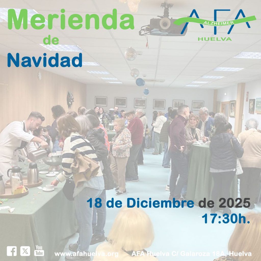 Merienda de Navidad
Jueves 18 de Diciembre a las 17:30 h. 
afahuelva.es/merienda-de-na…
