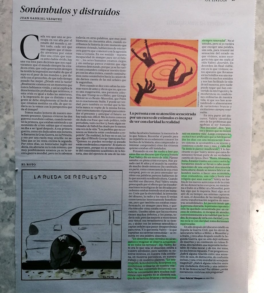 No es sólo el desorden: es también la aceleración, más los algoritmos oligopolizados por una casta de plutócratas.