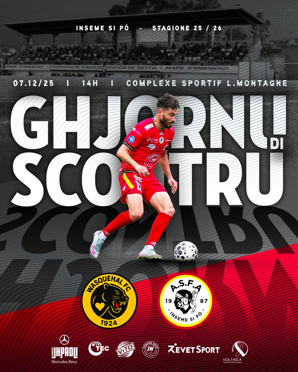 𝙂𝙝𝙟𝙤𝙧𝙣𝙪 𝙙𝙞 𝙎𝙘𝙤𝙣𝙩𝙧𝙪 

🆚️ | Wasquehal Football Club 
🏆 | Campiunatu di Naziunale 2
🕓 | 14h00
🏟 | Stadiu Lucien Montagne 

𝙁𝙤𝙧𝙯𝙖 𝙁𝙪𝙧𝙞𝙖𝙣𝙞 𝘼𝙜𝙡𝙞𝙖𝙣𝙞 ,
𝙞𝙣𝙘𝙪 𝙑𝙤𝙞 𝙎𝙞𝙢𝙪 𝙋𝙞𝙪 𝙁𝙤𝙧𝙩𝙞 

#𝙄𝙣𝙨𝙚𝙢𝙚𝙎𝙞𝙋ò