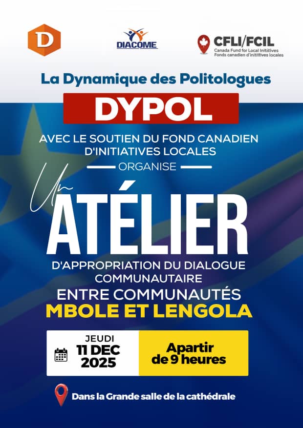 S'approprier le dialogue communautaire  comme mode de résolutions des conflits et renforcer le vivre ensemble. La Dypol  ouvre ce jeudi  11 décembre à Kisangani  le dialogue communautaire MBOLE- LENGOLA. 
<a href="/MONUSCO/">MONUSCO</a> <a href="/USAmbDRC/">Ambassadeur Lucy Tamlyn</a> <a href="/CanadaRDC/">Canada en RDC</a> <a href="/cepas_/">CEPAS</a> <a href="/PatrickMuyaya/">Patrick Muyaya</a> <a href="/Presidence_RDC/">Présidence RDC 🇨🇩</a>