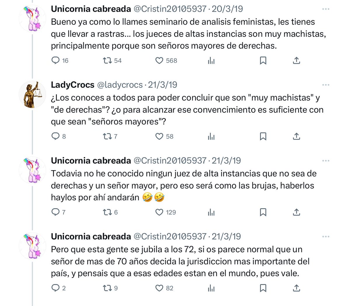 Es curioso la conversación entre operadores judiciales, la visión de LaJ y agentes frente a la de los jueces.