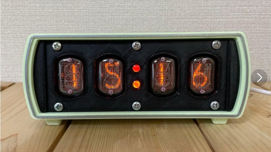 ニキシー管時計 NIXIE CLOCK 4桁 IN-12使用 ニキシー管時計 NIXIE CLOCK 4桁 IN-12使用 ＜TLの方製作の4管時計