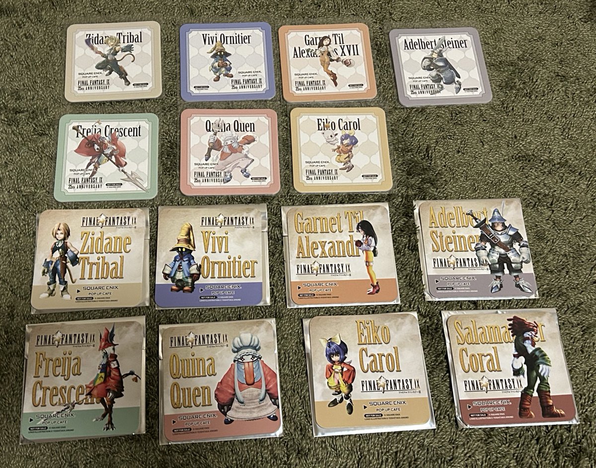 FF9カフェ後期コースターコンプ！ 前期だけランチョンマットと