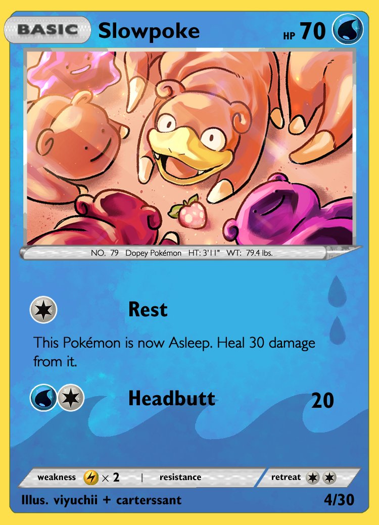 Hey I made a pokemon card design like this! except he's surrounded by ditto :)