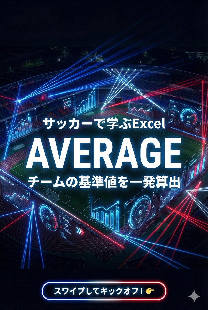 ExcelFC_jp's tweet photo. 「このチーム、最近走り負けてない？」感覚だけで語るのはもう終わり！⚓️🇫🇷

Excelの「AVERAGE関数」なら走行距離の平均を一瞬で算出。チームの基準値が数字で見える！🏃‍♂️💨

「0」と「空白」の計算ルールの違い、意外と知らない？

スワイプしてチェック👇
#Excel #業務効率化 #時短 #AVERAGE関数 https://t.co/QUactIjcjw