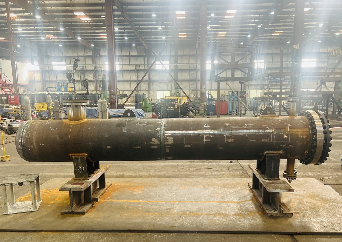 GaswaAl's tweet photo. Update: Hydrotest successfully completed for the Shell &amp; Tube Heat Exchanger (ASME U-Stamped).
Great teamwork and quality execution throughout the process.
Al Gaswa Steel Industries Co. https://t.co/vYxtBOEFo3
#heatexchanger #Vessel #exchanger #SaudiVision2030 https://t.co/mb3IZrVw6p