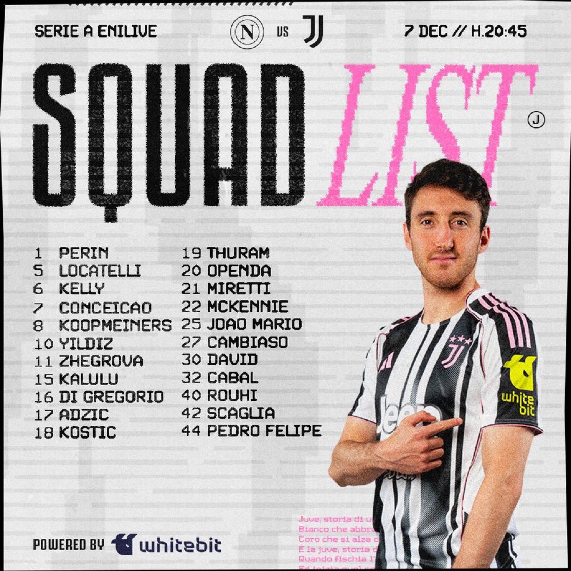 Squad for #NapoliJuve