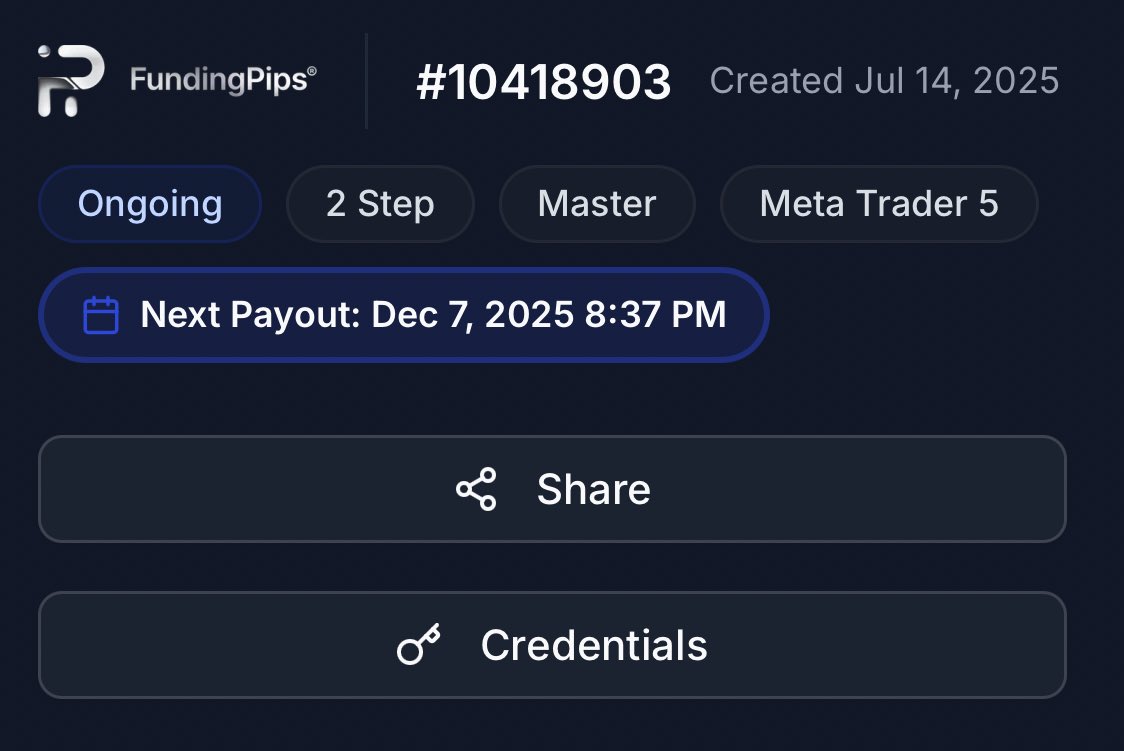 Treat your funded account like a rental property paying you every 14 days.
- <a href="/Khldfx/">Khaled</a> 
Been collecting my rental income since July 14 on this one <a href="/fundingpips/">FundingPips</a> 

can you guess the payout?🤑