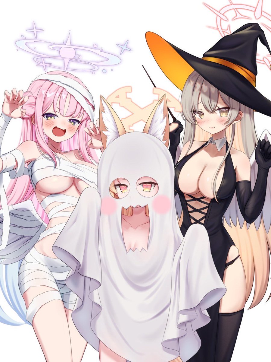 panda_90321's tweet photo. #今年も残りわずかなので今年一番伸びた絵を貼る

ハロウィンティーパーティー！

#ブルアカ   #ブルーアーカイブ #BlueArchive https://t.co/uHelv3YO9p