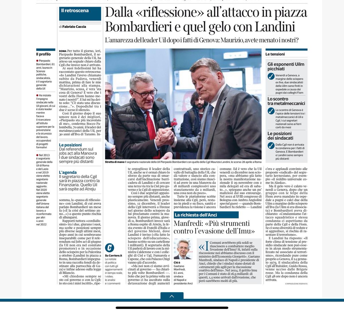 🔵🔵🔵L’AMAREZZA DEL LEADER E DI TUTTA LA UIL PER I FATTI ACCADUTI A GENOVA!! 🔵🔵DUE SINDACALISTI UILM SONO FINITI IN OSPEDALE A CAUSA DEI COLLEGHI DELLA FIOM!! 🔵🔵❌DALLA CGIL NON E’ ARRIVATA NESSUNA CONDANNA PER I FATTI ACCADUTI!!! ❌❌COMPORTAMENTO INCOMPRENSIBILE !!