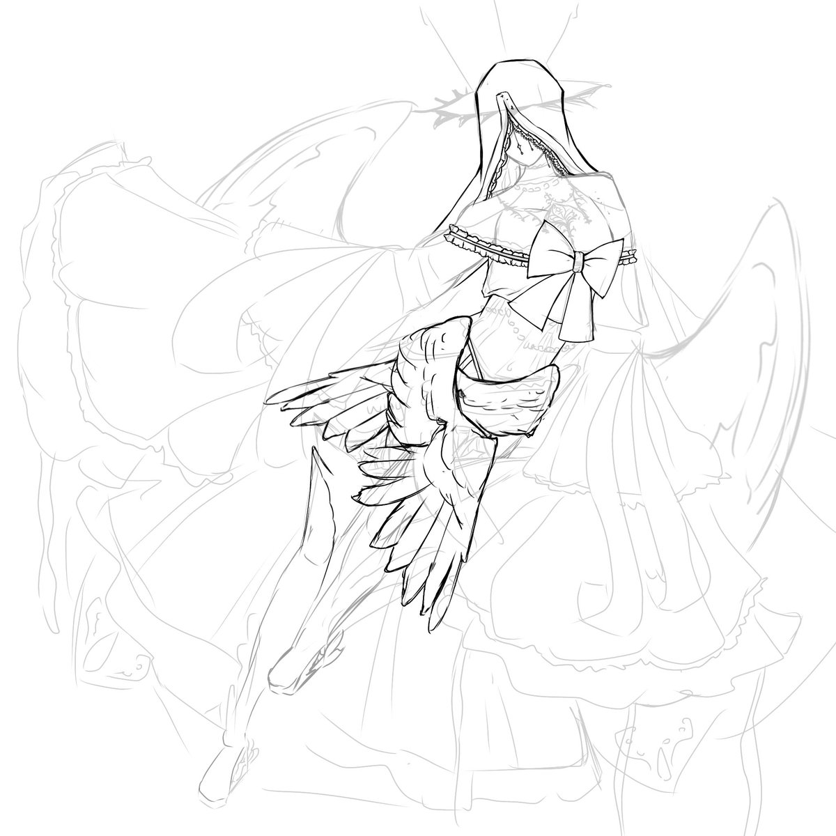 Sillizone's tweet photo. I HATE DRAWING RN💔 my paswg oc named veil he’s currently taking all my motivation his transformation design btw #PASWG #paswgoc https://t.co/faCfuabRYd