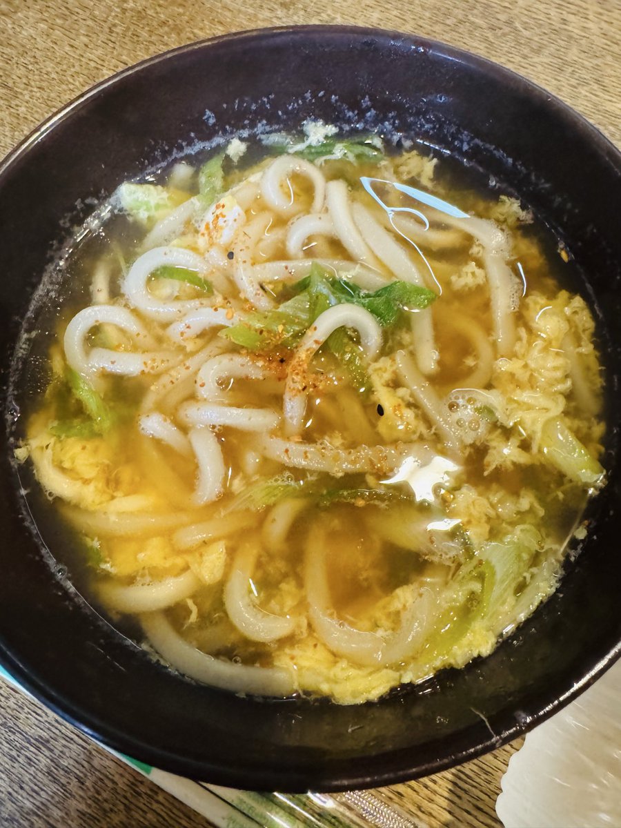 インフル長男に😷 胃に優しいかき玉うどん🍜 因みに昨夜は自家製きつね