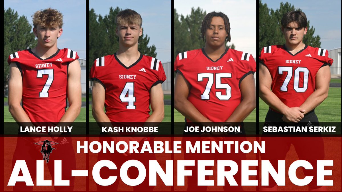 SidneyRaiderBC's tweet image. Congrats to our Sidney Raider Football Western Conference Selections!
1st Team All-Conference
• Keian Kaiser
• Alek Doty
• Ben Monheiser
• Rhys Dorcey
• Kale Kaiser
• Kyle Jaggers
Honorable Mention
• Lance Holly
• Kash Knobbe
• Sebastian Serkiz
• Joe Johnson